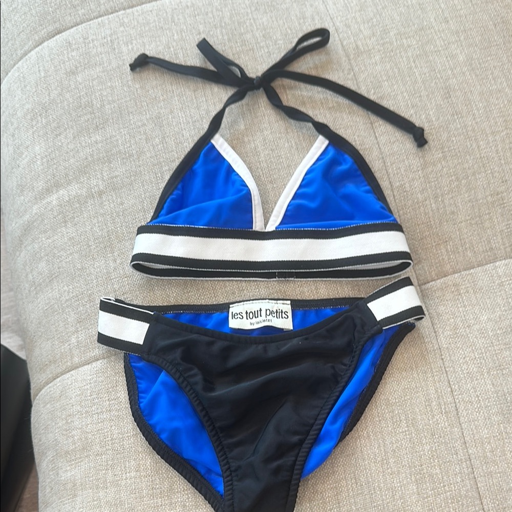 Blue and Black Kids Swim Set